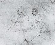 Nathaniel Dance Joshua Reynolds und Angelika Kauffmann painting